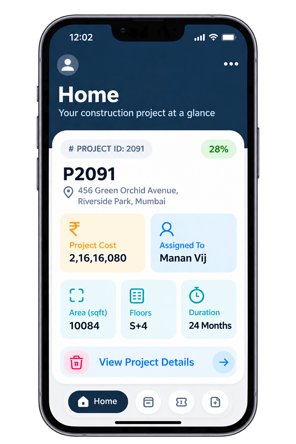 download thikedaar android app to daily moniter your home construction