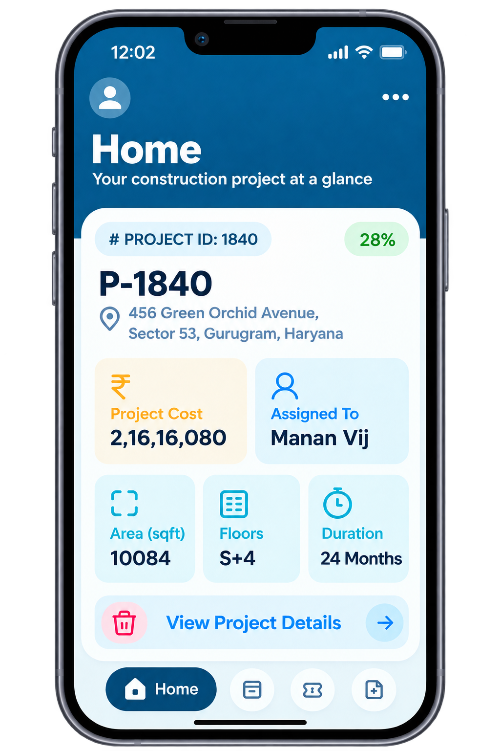download thikedaar android app to daily moniter your home construction