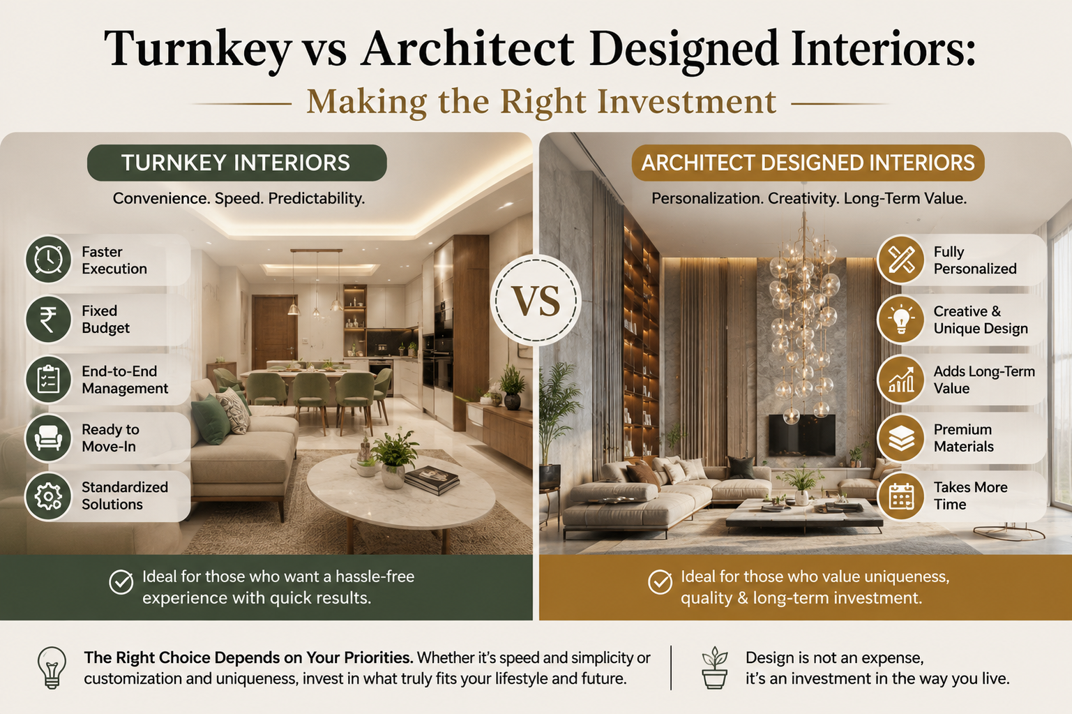 Turnkey vs Architect Designed Interiors: Making the Right Investment