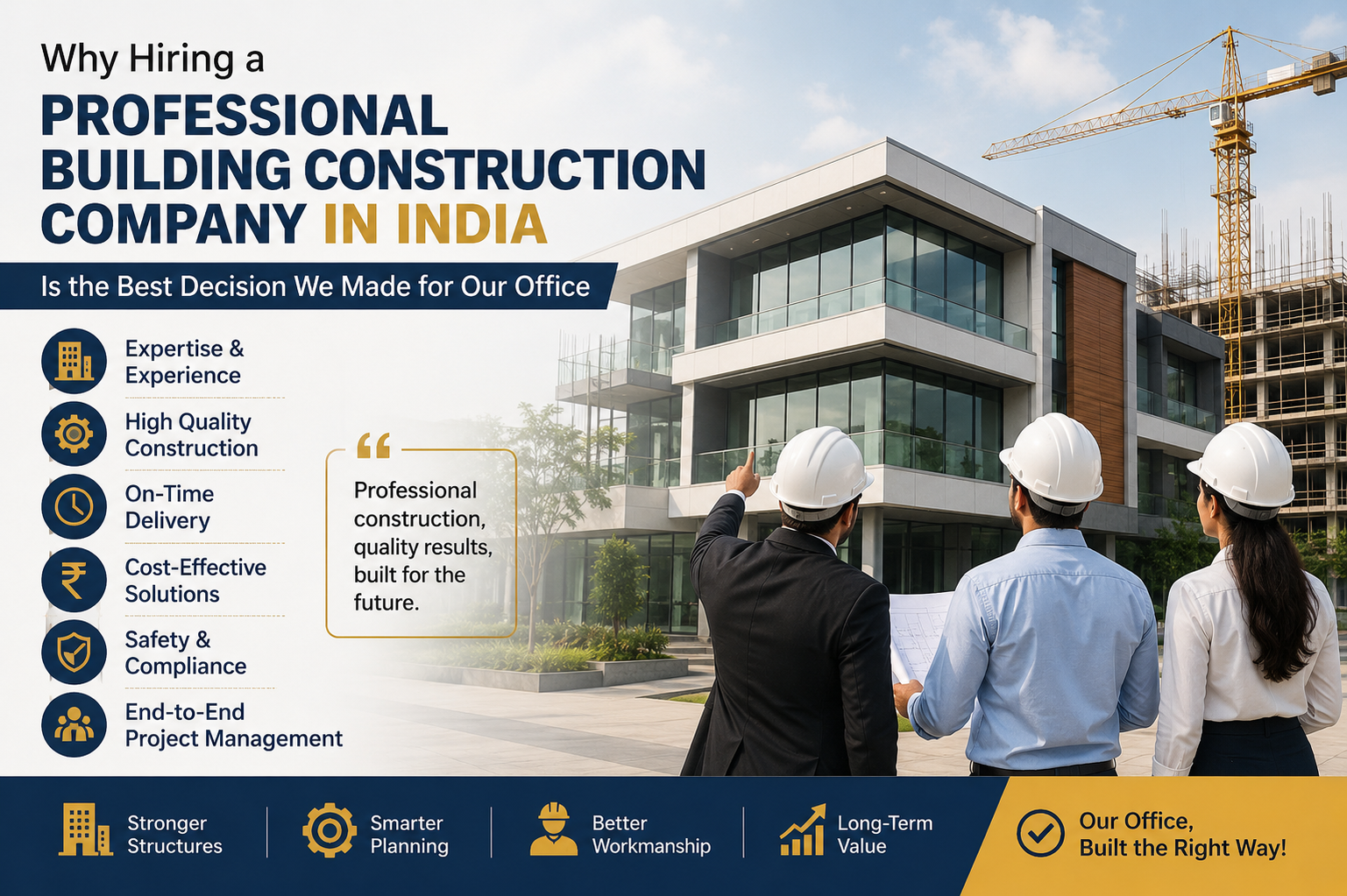 Why Hiring a Professional Building Construction Company in India Is the Best Decision We Made for Our Office