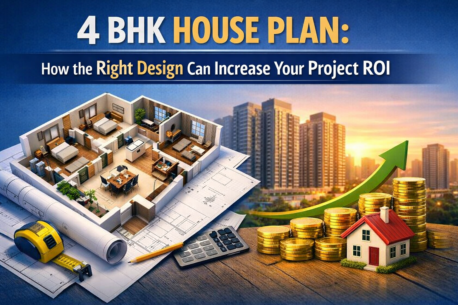 4 BHK House Plan: How the Right Design Can Increase Your Project ROI